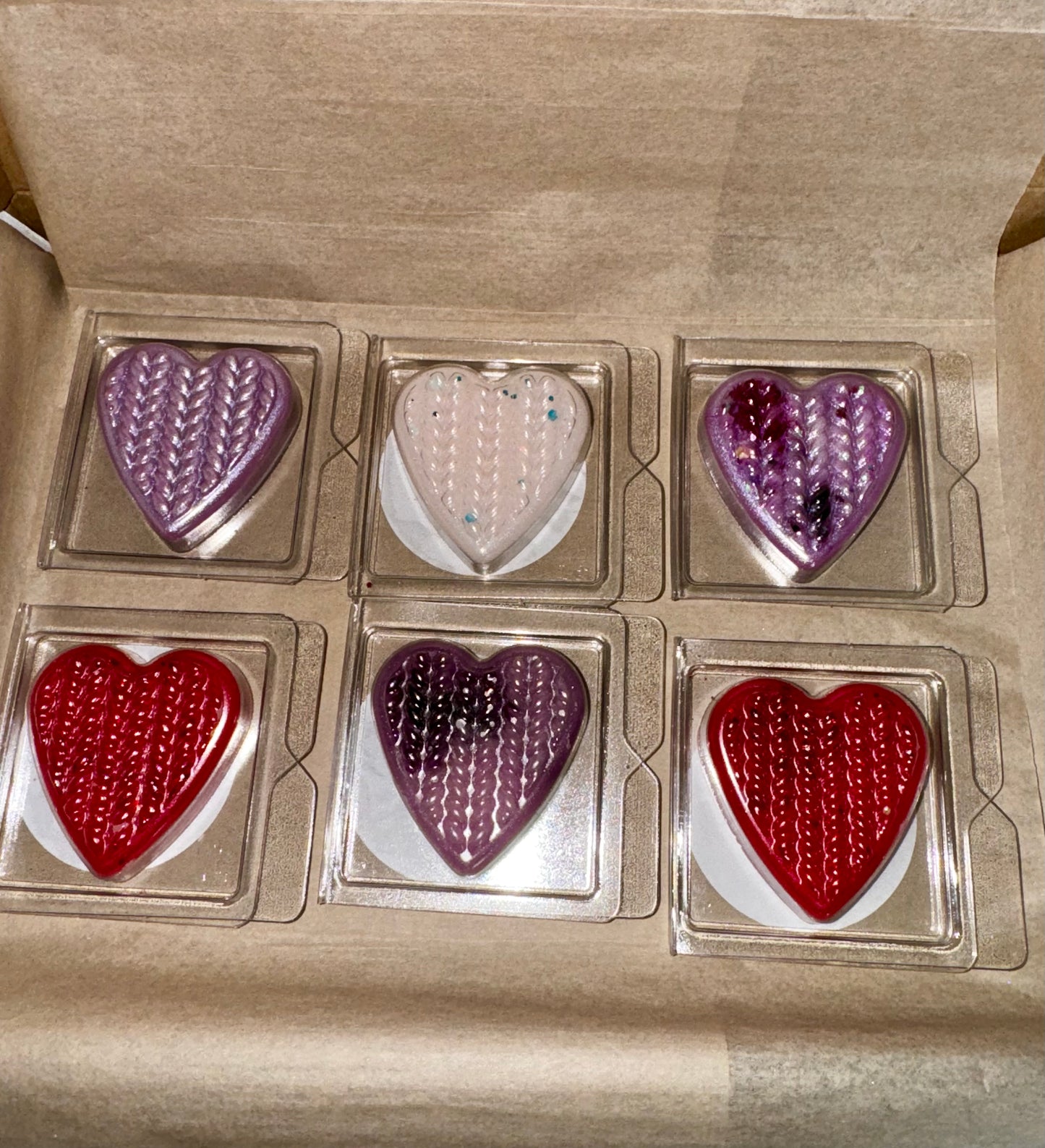 Knitted Sample Box - 6 Hearts 🖤